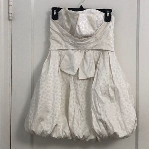 Bebe white leopard bubble dress